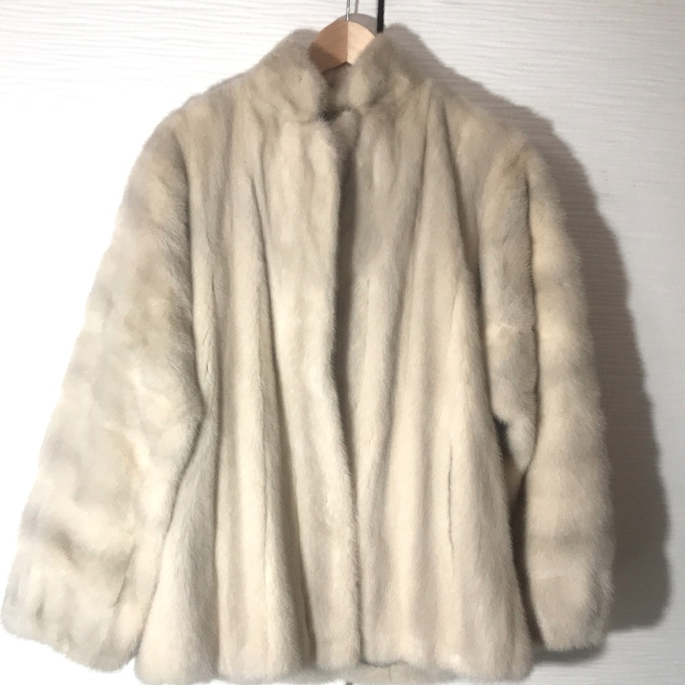 Rare platinum mink jacket, M/L